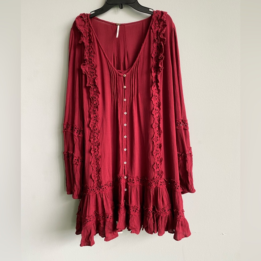 Free People Ruffle Tunic Dress